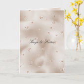 シャンパングラム赤面グリッターハート   カード (黄色い花)