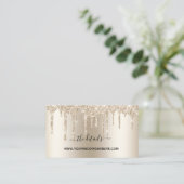 シャンパングリッターきらきら光るドリップグラムQRコー結婚ドス エンクロージャーカード (スタンド正面)