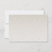 シャンパングリッターとシャインウェディングRSVPカード 出欠カード (裏面)