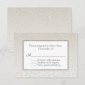 シャンパングリッターとシャインウェディングRSVPカード 出欠カード (正面/裏面)