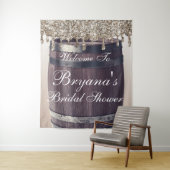 シャンパングリッタードリップグ素朴ラムブライダルシャワー タペストリー (インサイチュ)