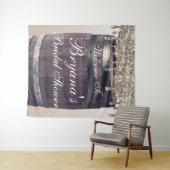 シャンパングリッタードリップグ素朴ラムブライダルシャワー タペストリー (インサイチュ(横))