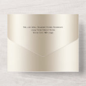 シャンパングリッタードリップスグきらきら光るラム結婚ズ オールインワン招待状 (裏面)