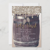 シャンパングリッタードリップバレル婚約ブランチ 招待状 (正面)