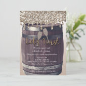 シャンパングリッタードリップバレル婚約ブランチ 招待状 (スタンド正面)