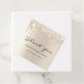 シャンパングリッタードリプスブライダルシャワーサンキューユア フェイバータグ (インサイチュ)