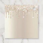 シャンパングリッタードリプスブライダルシャワーサンキューユア フェイバータグ (裏面)