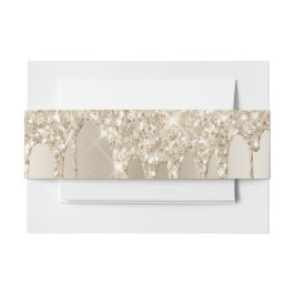 シャンパングリッタードリプス結婚式招待状 招待状ベリーバンド