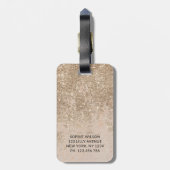 シャンパングリッターモノグラムスパークリー ラゲッジタグ (裏面縦)