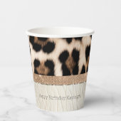 シャンパングリッツクリームレオパード 紙コップ (正面)