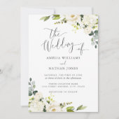 シャンパングリーンウォーター結婚カラーリーフ 招待状 (正面)