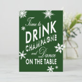 シャンパングリーン企業の招待状を飲む 招待状 (スタンド正面)