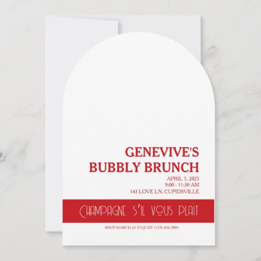 シャンパンコケッタ 招待状 (正面)