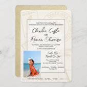 シャンパンコスタリカパスポート結婚式招待状 招待状 (正面/裏面)