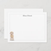 シャンパンコッカポグレ縁どーパーソナライズされた ノートカード (正面/裏面)