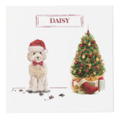 シャンパンコックポおもしろいークリスマスドッグと木 フォトキューブ (右)