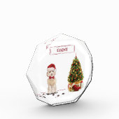 シャンパンコックポおもしろいークリスマスドッグと木 フォトブロック (左)