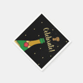 シャンパンコポップ・アートのーク特別祝お祝い スタンダードカクテルナプキン (角)