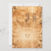 シャンパンゴールドの舞踏会スイートシックスティーン 招待状 (裏面)