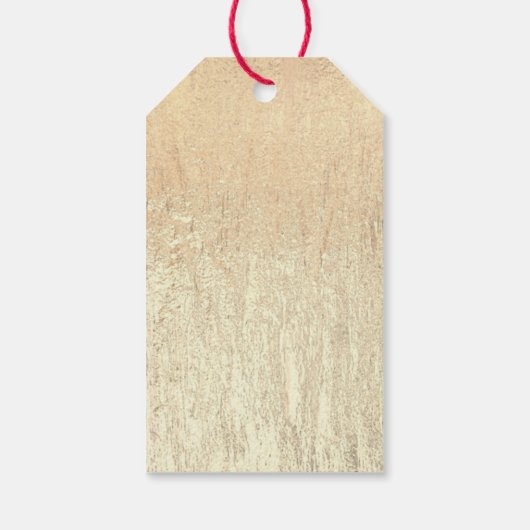 シャンパンゴールドの輝きと赤がクリスマスを祝う ギフトタグ (裏面)