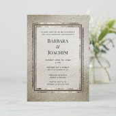 シャンパンゴールドの輝くパーティー 招待状 (スタンド正面)