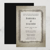 シャンパンゴールドの輝くパーティー 招待状 (正面/裏面)