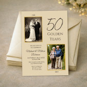 シャンパンゴールドの50周年記念 招待状