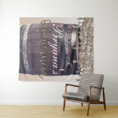 シャンパンゴールドグリッタードリップ ラスティック キンセアニェラ 15 タペストリー (インサイチュ(横))