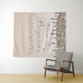 シャンパンゴールドグリッター ドリップ キンセアニエラ バックドロップ タペストリー (インサイチュ(横))