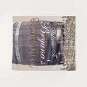 シャンパンゴールドグリッター ドリップ ラスティック キンセアニエラ 15 タペストリー (正面(横))