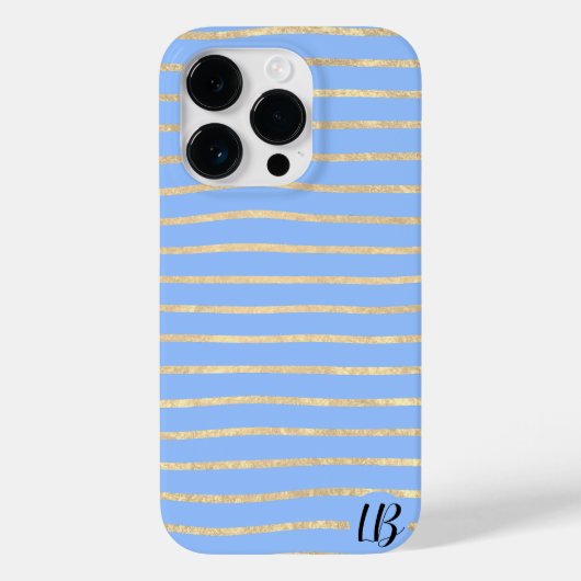 シャンパンゴールドフォイルストライプズ電話ケース Case-Mate iPhoneケース (裏面)