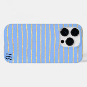 シャンパンゴールドフォイルストライプズ電話ケース Case-Mate iPhoneケース (裏面 (横))