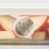 シャンパンゴールドフォイルワックスシール結婚ズモノグラム ラベル (貼付)