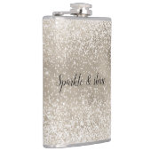 シャンパンゴールド ホワイト グリッツィ グリッター フラスク (右)