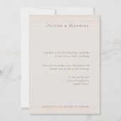 シャンパンゴールド モダン ミニマル エレガント ウェディング 招待状 (正面)