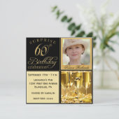 シャンパンサプライズ60thバースデーパーティ招待状 招待状 (スタンド正面)