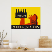 シャンパンサマーシーおもしろい ポスター (キッチン)