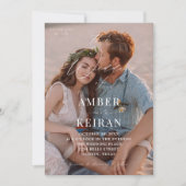 シャンパンシェード – 写真結婚のV2 招待状 (正面)