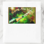 シャンパンシポップ・アートのール 長方形シール (バッグ)