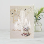 シャンパンシャンデリアパリスブライダルシャワーティーパーティー 招待状 (スタンド正面)