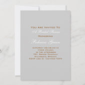 シャンパンシャンデリアパリスブライダルシャワーティーパーティー 招待状 (裏面)