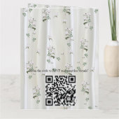 シャンパンシルク絵を描の白水色バラ カード (裏面)