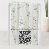 シャンパンシルク絵を描の白水色バラ カード (裏面)