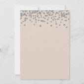 シャンパンシルバーグリッターサプライズスウィート16 招待状 (裏面)