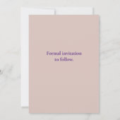 シャンパンシンプルウェディングリング セーブザデート (裏面)