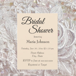 シャンパンシンプルスタイルブライダルシャワー 招待状