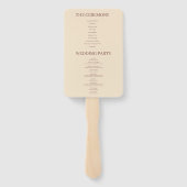 シャンパンシンプル結婚式 プログラムハンドファン ハンドファン (裏面)