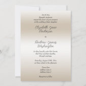 シャンパンジュエリドボウ&グリッター結婚ズ 招待状 (裏面)