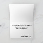 シャンパンジンジャーブレッドマンクリスマスカードゲイメンズ シーズンカード (内部)