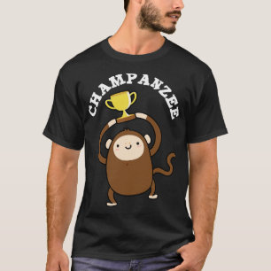 シャンパンジー可愛いチャンピオンチンパンジー Tシャツ